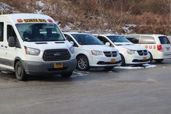 Van Pool Transportation employee shuttle operating safely during winter weather in Worcester, MA